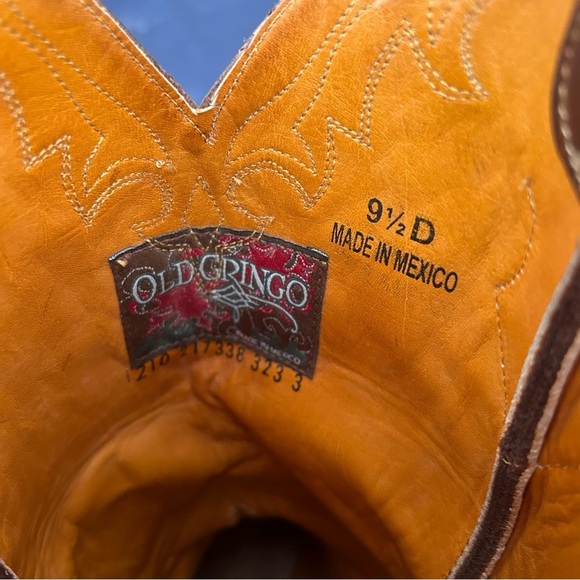 Old Gringo Men’s Brown Embroidered Leather Vencida Western Boot Size 9 1/2 D - Picture 8 of 14